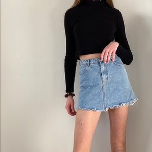 Jean skirt zip up
